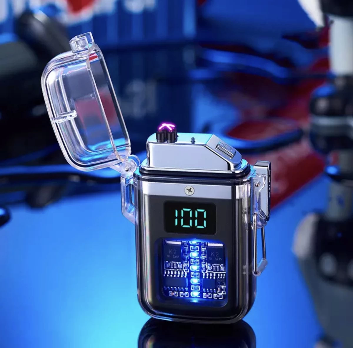 Briquet électrique à Plasma | Rechargeable Par USB | Résistant Au Vent Et Aux Tempêtes | Pour Les Feux D'artifice - Amateurs De Pyrotechnie | Noir