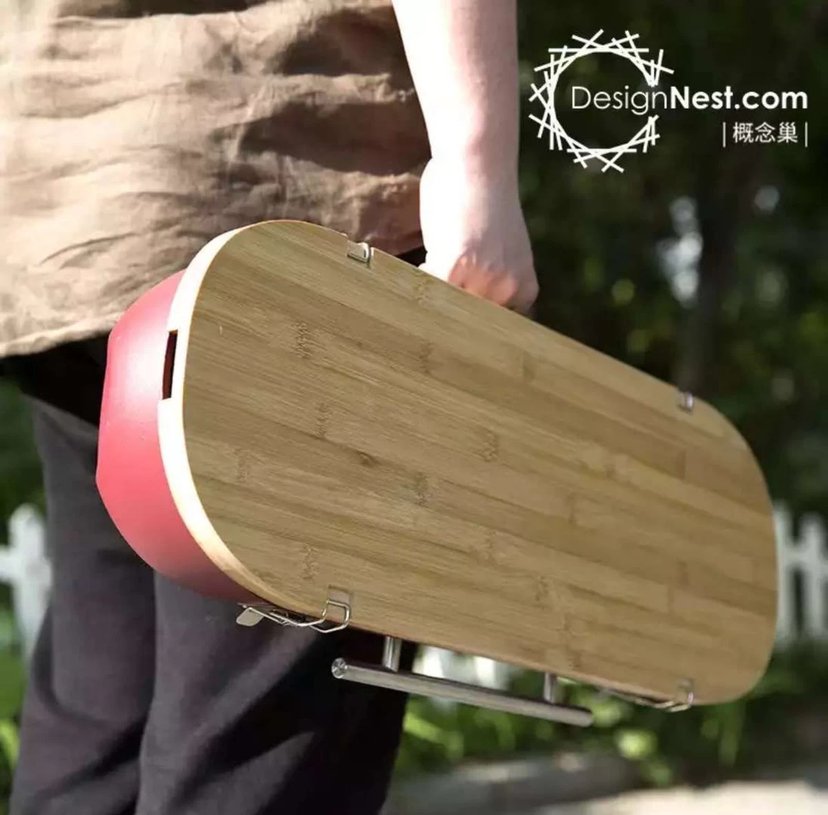 Barbecue Designnest Flip Grill BBQ Facile à Transporter Avec Grilles Rotatives Et Planche à Découper Intégrée – Image 10