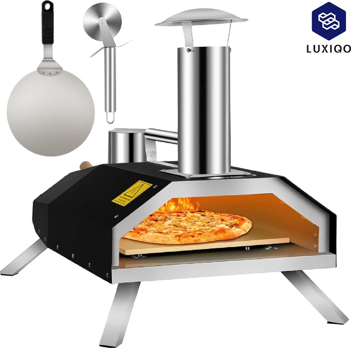 Four à Pizza Vevor® - Four à Pizza Professionnel - Cuisine D'extérieur - Pizza Gourmet - Barbecue - Acier Inoxydable - Jusqu'à 600°C - Avec Sac De Transport – Image 7