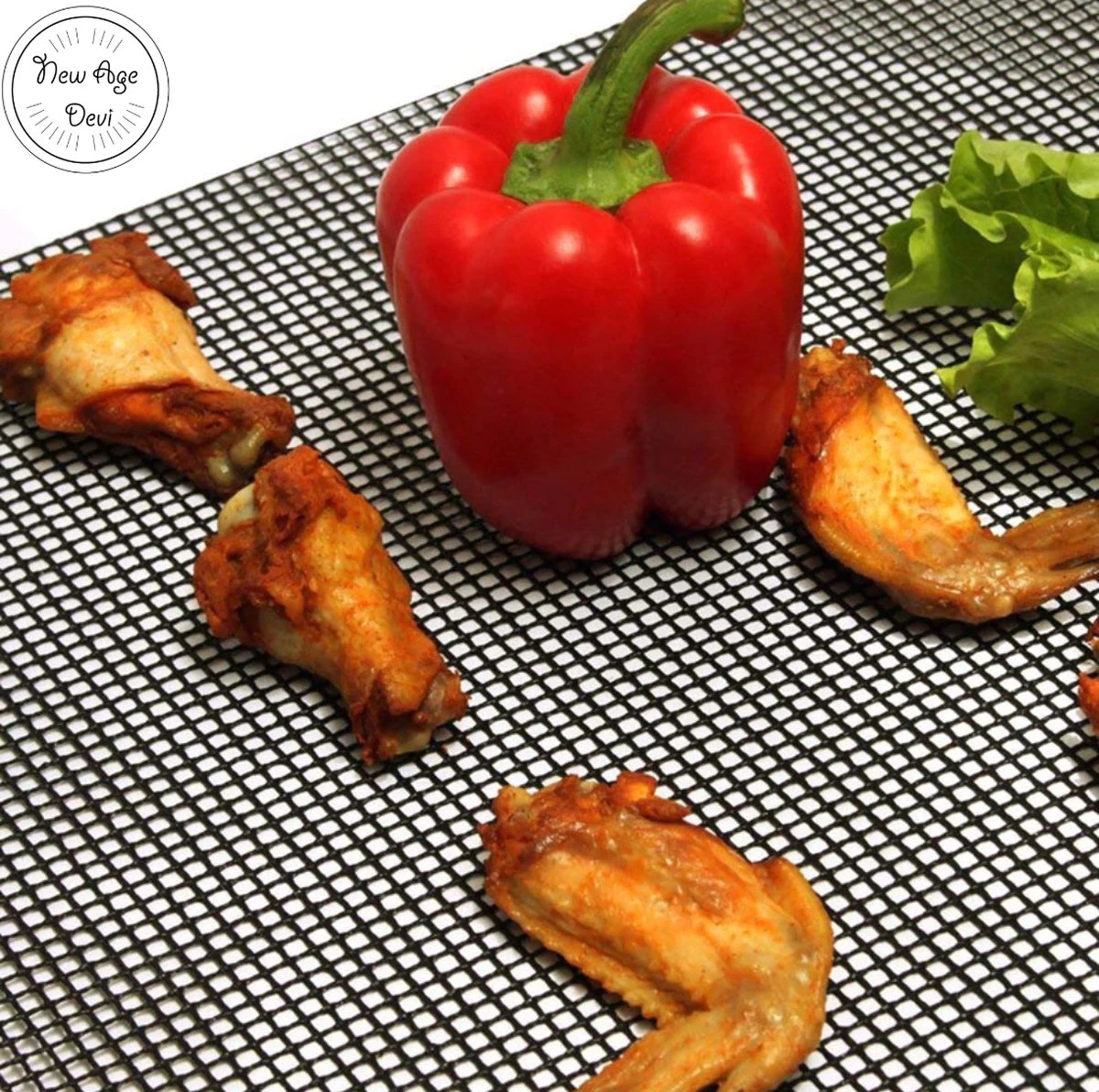 New Age Devi - 3 Pièces De Tapis De BBQ En Téflon Antiadhésif 33x40cm – Image 5