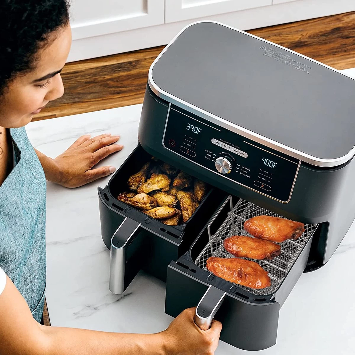 Support De Friteuse à Air Compatible Avec La Friteuse à Air Ninja Dual Air Accessoires De Vêtements Pour Bébé Air / Dual Zone / Rack – Image 2