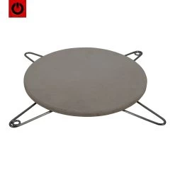 VOLT! Grenade Stone 18'' + Crossbase - Pizza Stone BBQ - Pizza Stone Four - Accessoires BBQ - Accessoires Kamado - Acier Inoxydable + Pierre De Lune - Déflecteur Kamado