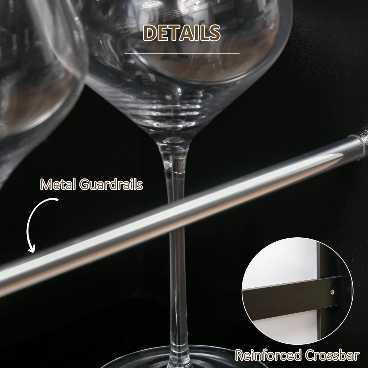 HOMCOM Table De Bar, Bureau, Table De Cuisine Avec 3 étagères, Aggloméré Noir 835-390 – Image 18