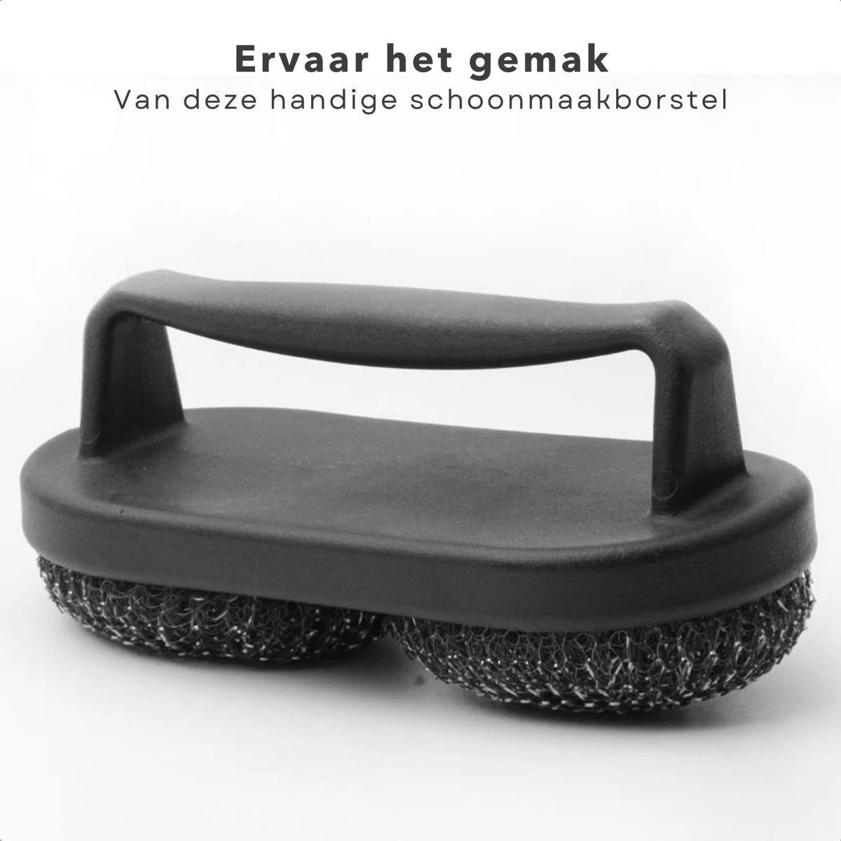 Cheqo® BBQ Brush - Brosse à Barbecue - Brosse De Nettoyage - Grattoir - Indispensable - Manche Groot - 2 Brosses Rondes - 19x10x8cm – Image 6