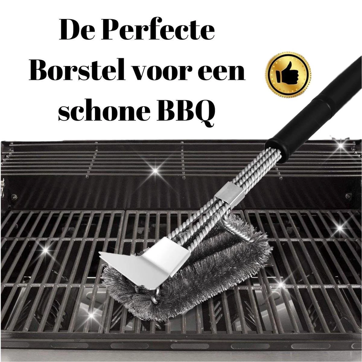Gohh Brosse Pour Barbecue Avec Grattoir - Brosse De Nettoyage - Grattoir Pour Barbecue Avec Sac De Rangement Pratique 2 En 1 – Image 5