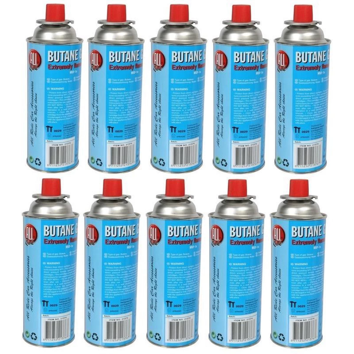 10x Bouteilles De Gaz De Cuisinière Gaz Butane - 10 Pièces à 227 Grammes - Recharge De Gaz