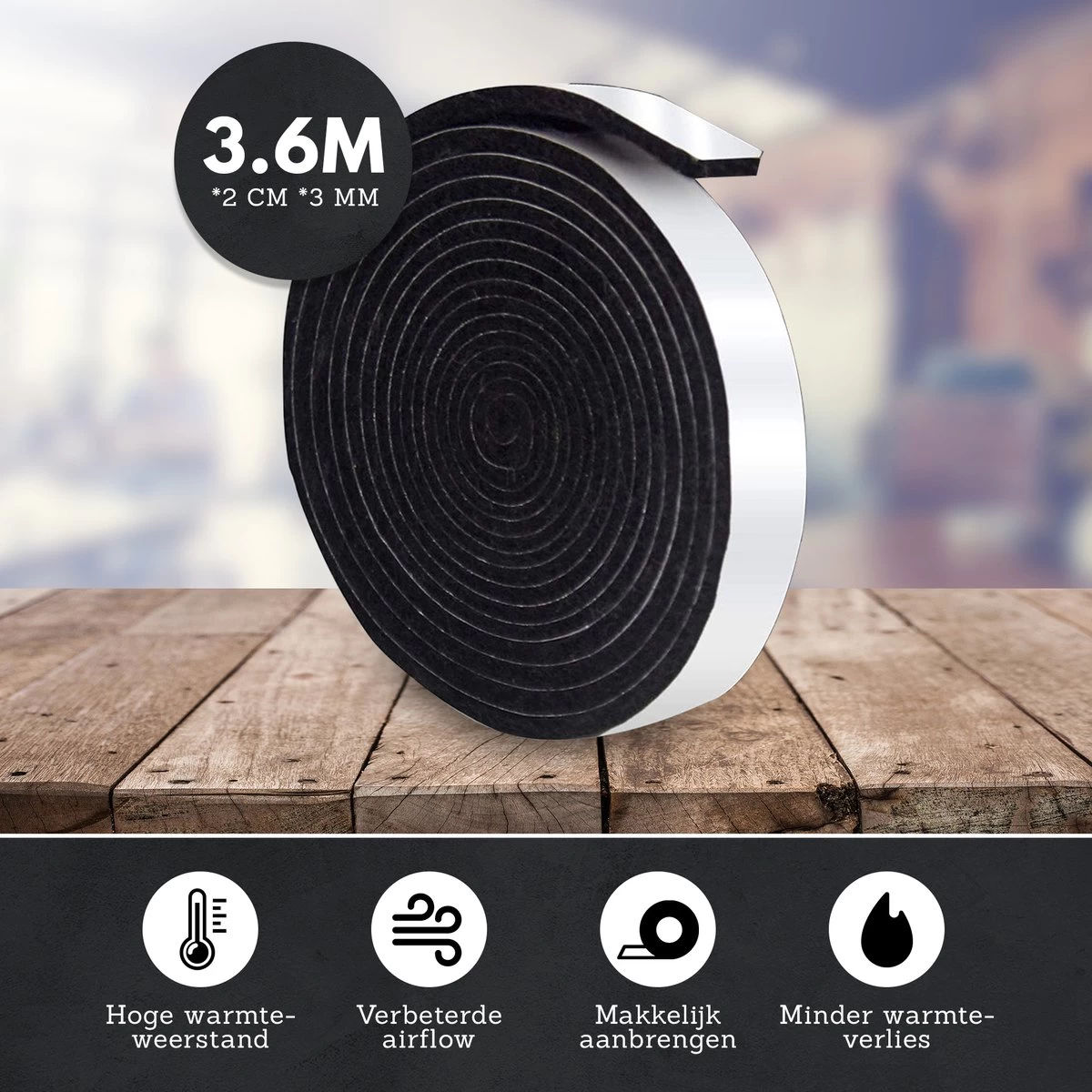 Feutre De Rechange Pour BBQ – 3,6 M X 2 Cm X 3 Mm – Convient Pour Green Egg, Kamado, Black Bastard – Image 2