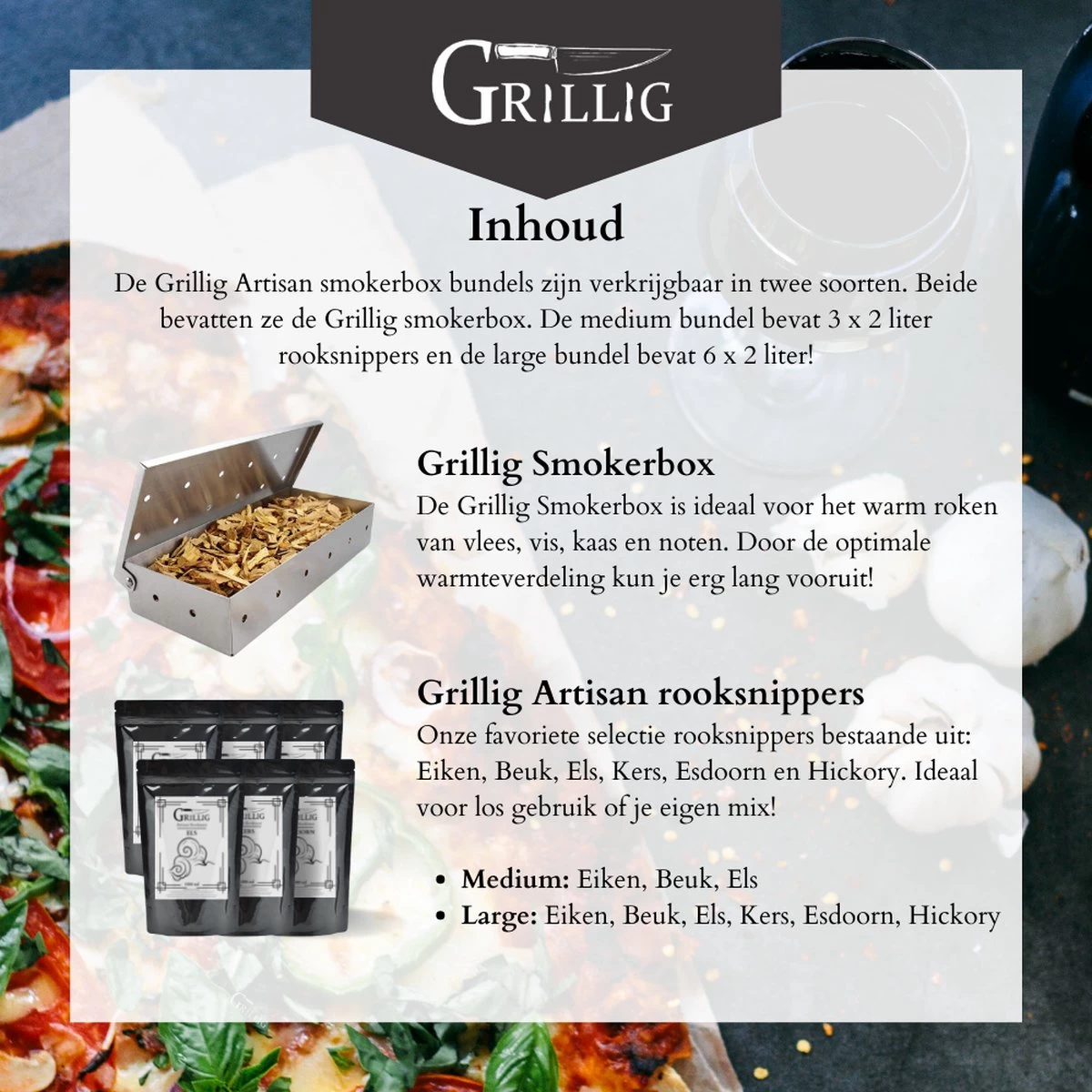 Whimsical - Artisan Large - Smokerbox - 6 Types De Copeaux De Fumée - Bois De Fumée Pour Fumer à Chaud - Chêne - Hêtre - Aulne - Cerisier - Esdoorn - Hickory - 12 Litres – Image 4