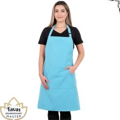Tablier De Cuisine Pedra Master 60x80 Cm Turquoise Tablier De Cuisine Avec Poches Tablier De Service De Restauration Pour Dames Tablier De Restaurant Pour Femme
