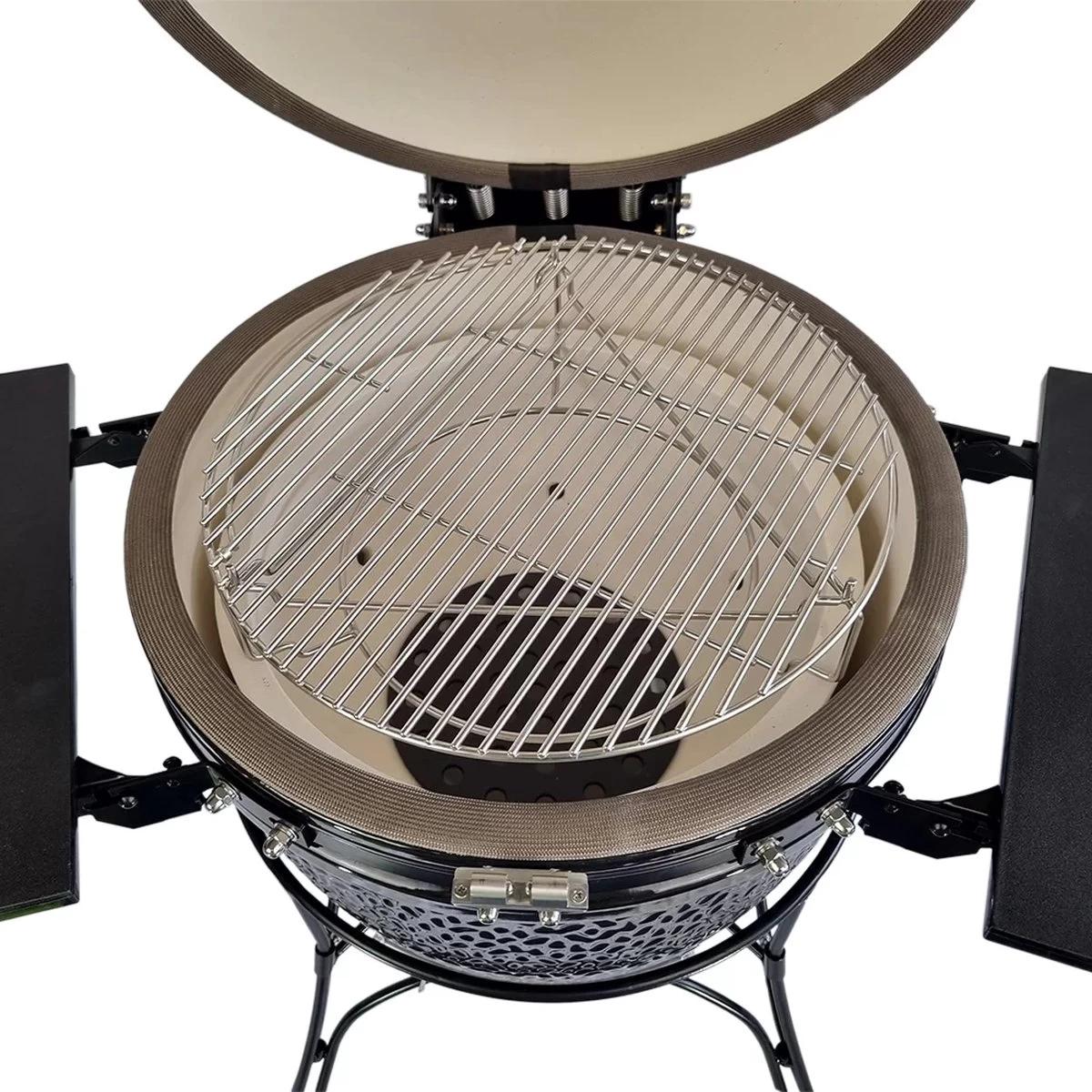 Obelix Kamado Large - 22 Pouces - Zwart - Avec Poseur De Plaque - Feutre En Fibre De Verre - Système D'ouverture / Fermeture - Precision Top-Vent – Image 9