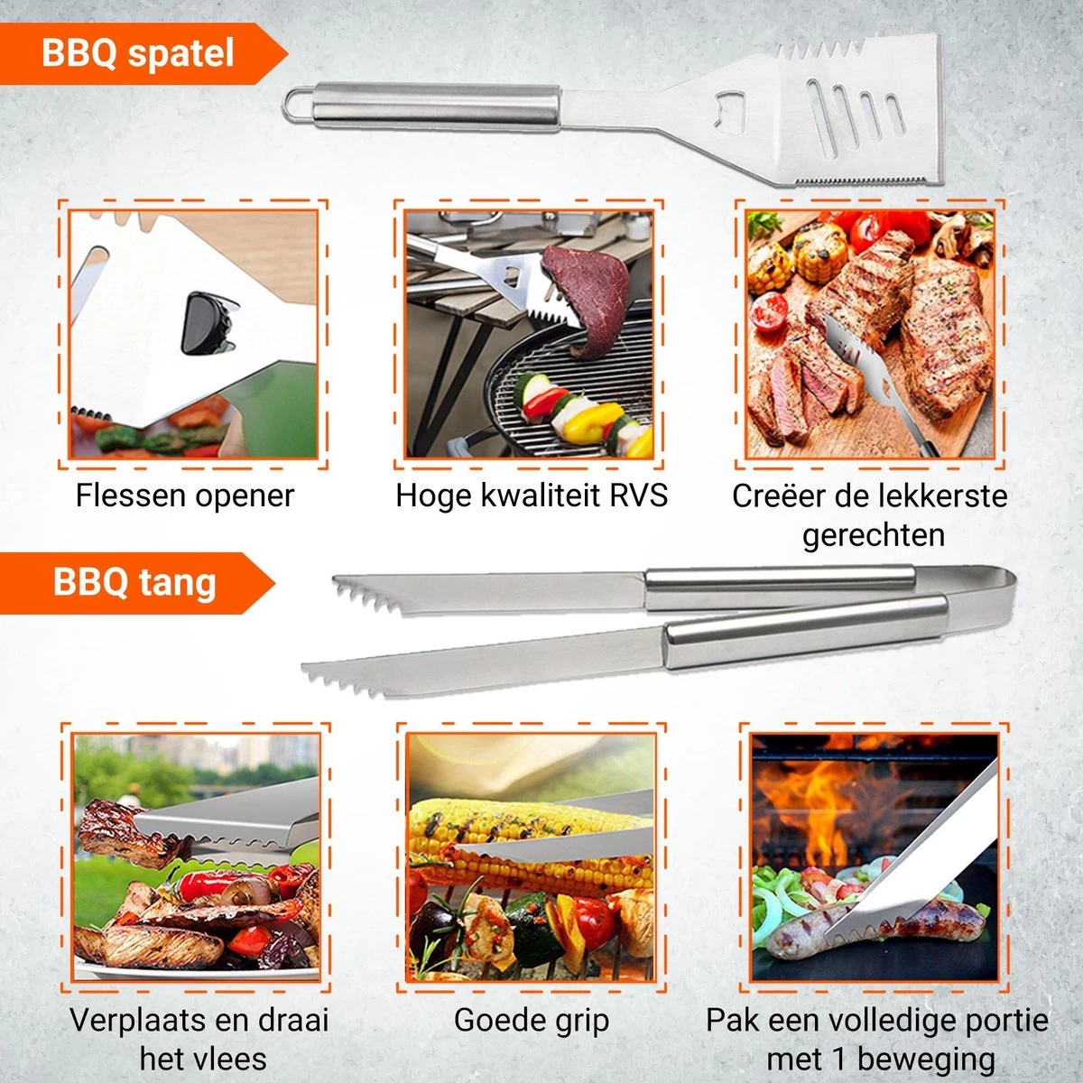 Ensemble D'outils De BBQ Ensemble D'accessoires De Valise Pinces Tablier De Brosse Barbecue - Ensemble D'accessoires De BBQ De Chef Cuisinier – Image 6