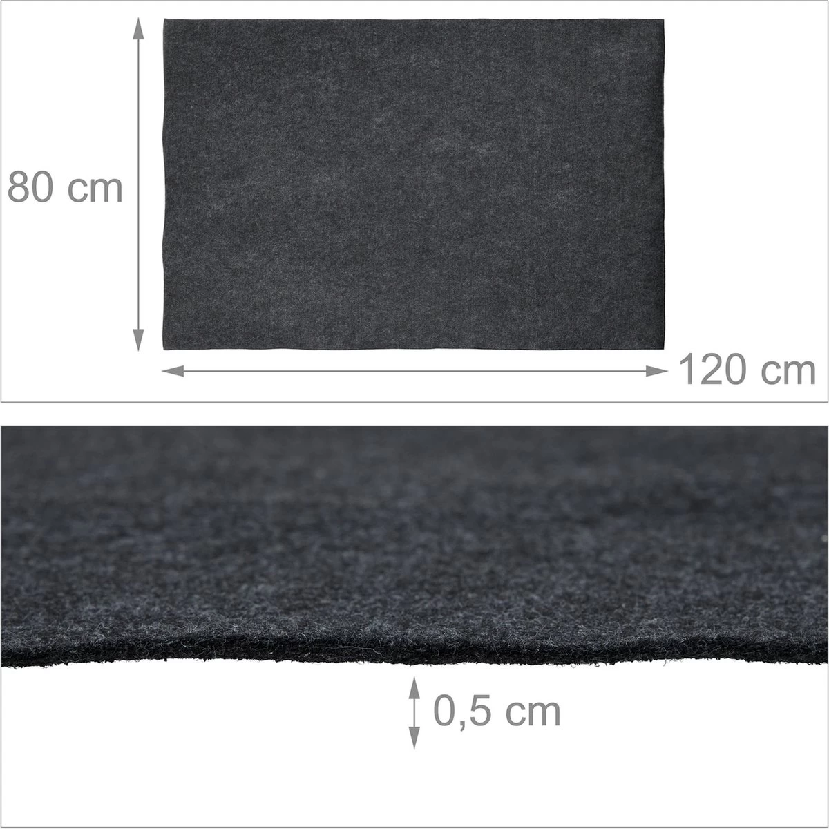 Tapis De Sol Pour Barbecue Relaxdays - Tapis De BBQ - 120 X 80 Cm - Tapis De Protection - Antidérapant - Anthracite – Image 9