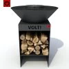 VOLT! Barbecue Dutch Fire Bowl - Brasero Avec Rangement Pour Bois Pour Extérieur - Cuisine D'extérieur - Plaque De Gril - Plancha Barbecue - Grille De Gril - Anneau De Gril