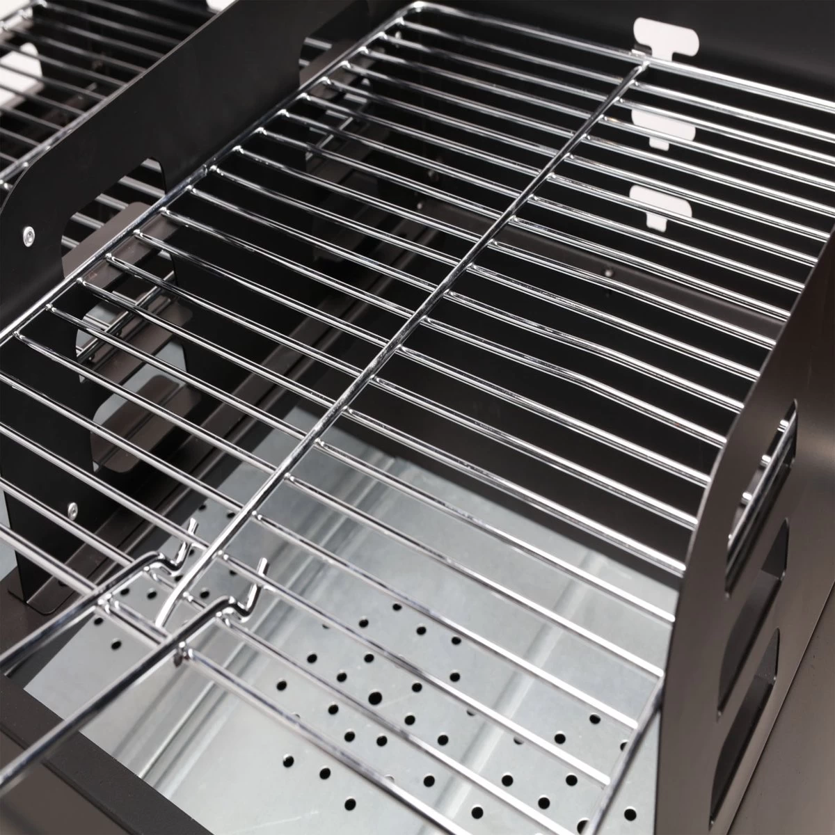 NATERIAL - Barbecue à Charbon ICARUS - Chariot 10 Personnes - H.92 X L.110 X P.61 Cm - Acier Peint - Zwart - BBQ Angulaire Sans Couvercle – Image 7