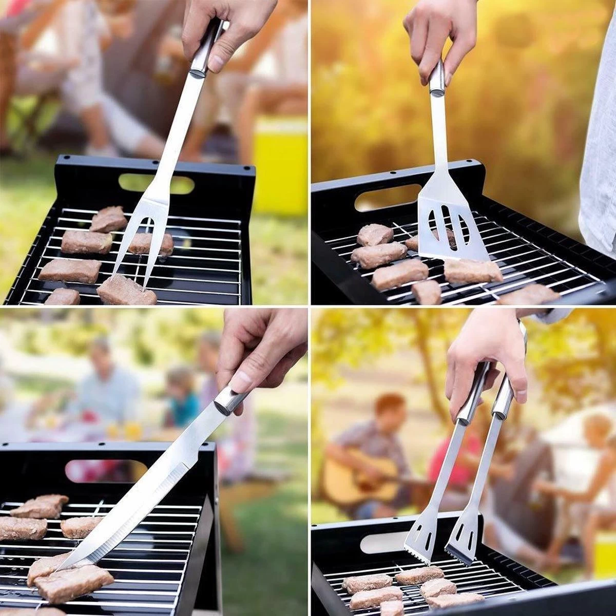 Ensemble D'outils De Barbecue De 9 Pièces Dans Un Sac - BBQ - Ensemble De Gril – Image 3