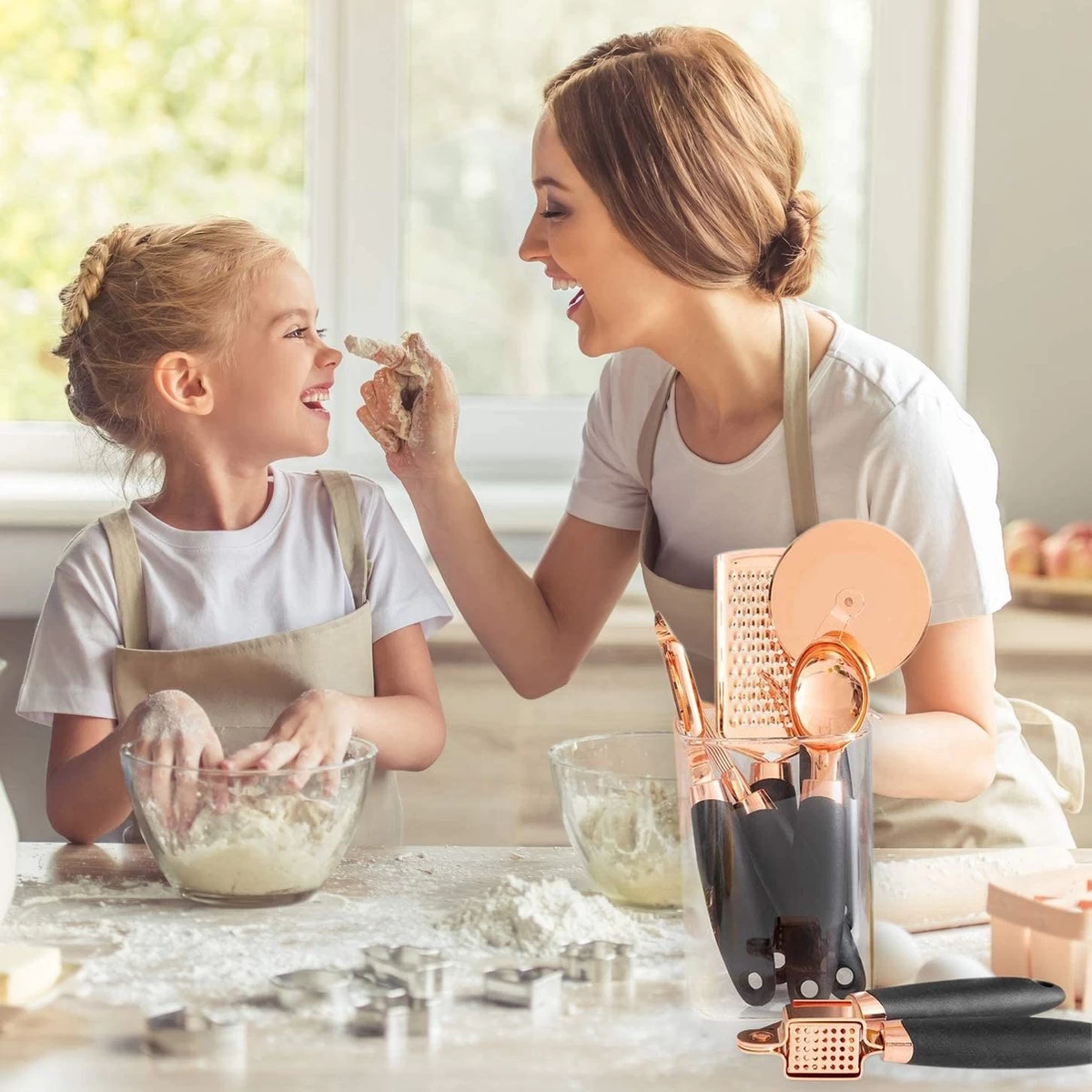 Set D'ustensiles De Cuisine Set D'ustensiles De Cuisine Spatule Fouet Pinces Cuillère Ustensiles De Cuisine Pour Cuisiner, Cuire Et Mélanger – Image 2