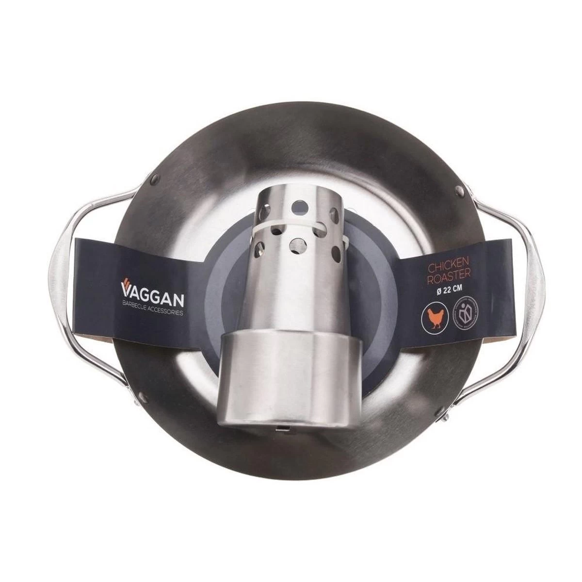 Porte-poulet BBQ ø 20x10cm Bol Liquide Pour Vapeur – Image 5