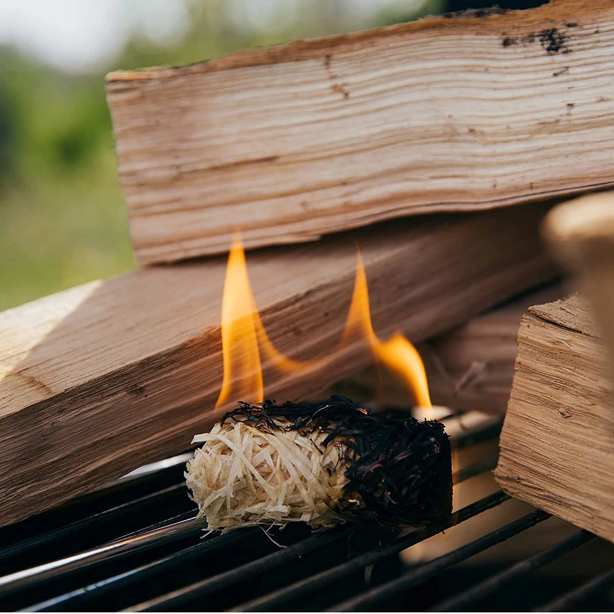 Grill Trade® Log Starter 50 STK - Naturel - Pour Cheminée, Poêle à Bois, Feu De Camp, BBQ - Convient Pour L'intérieur Et L'extérieur - Toutes Les Conditions Météorologiques – Image 6