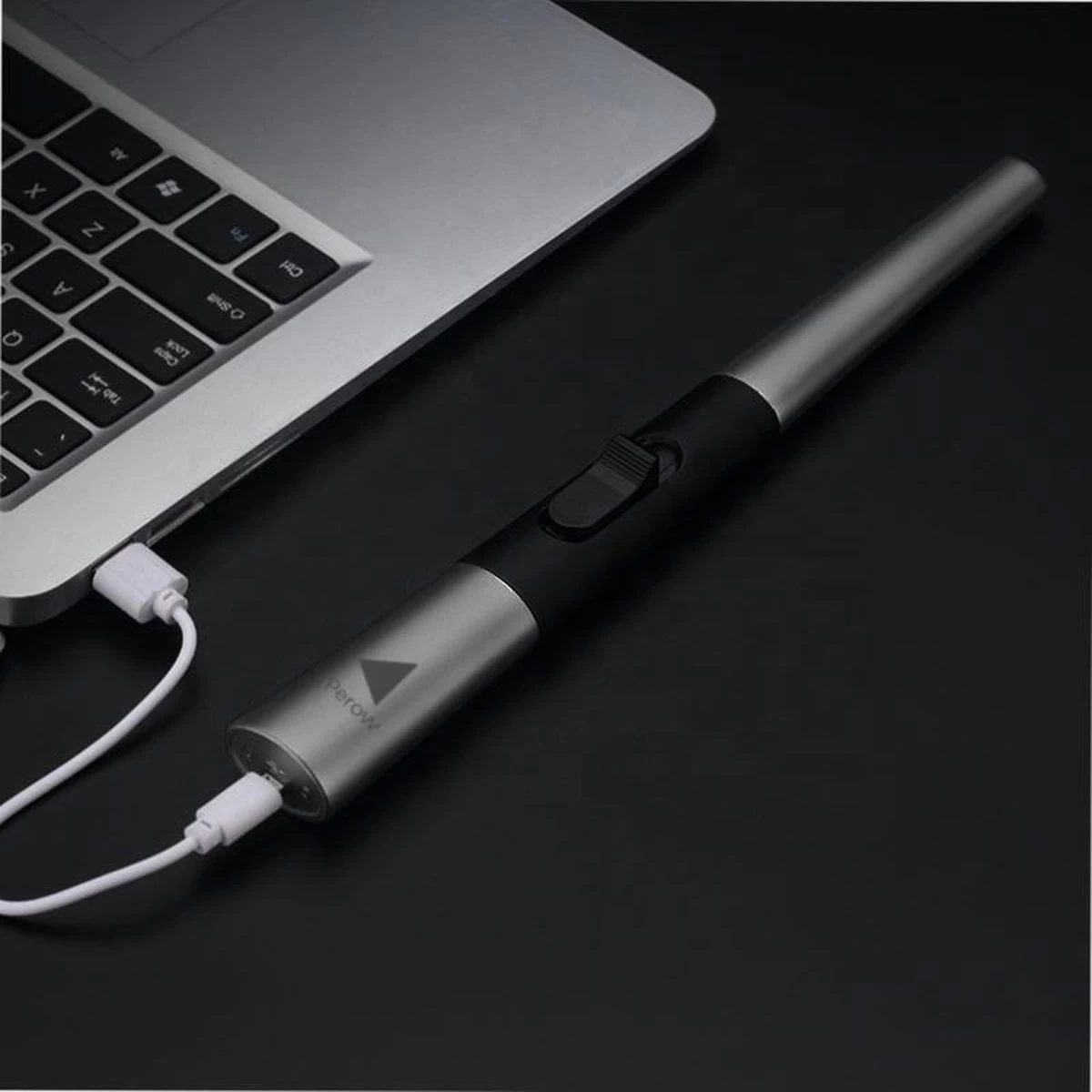 Briquet électrique Long Rechargeable - Briquet Plasma Durable - Briquet De Luxe - Comprend Un Emballage Cadeau - BBQ - Bougies - Grijs – Image 6