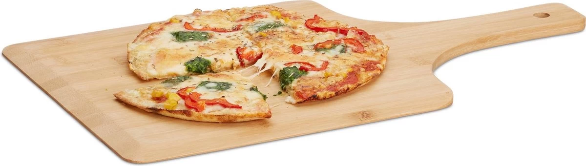 Pelle à Pizza Relaxdays XL Bambou - étagère à Pizza 50 Cm - Cuillère à Pain - Spatule à Pizza Manche Bois – Image 2