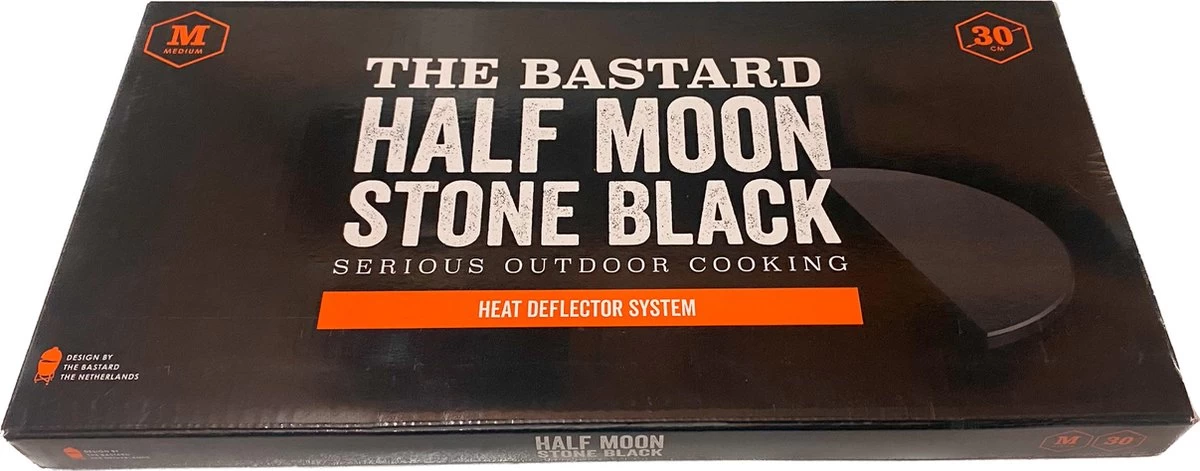 The Bastard Half Moon Stone Black Medium (1 Pcs) - Poseur De Plaque Demi-lune-déflecteur De Chaleur – Image 2