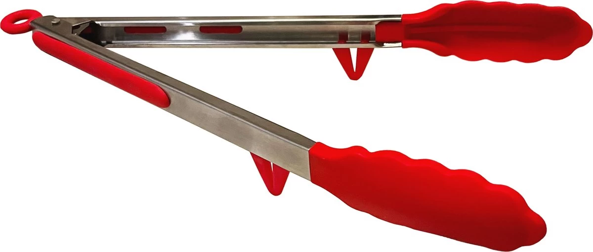 Vdrto - Pince à Viande - Pince De Service - Pince De Cuisine - Pince à Spaghetti - Pince à Pâtes - 30 CM - Inox & Siliconen - Rouge – Image 6