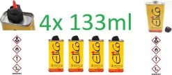 Unilight 4x Liquide Briquet Zippo Universel - Briquet Essence - Liquide Briquet - Liquide Essence - 4x 133ml Rechargeable