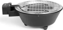 LIVOO Barbecue De Table Electric - BBQ De Table électrique - Ø; 30 Cm - Puissance 1250 W - Bac à Graisse Amovible. Voyant Lumineux. 4 Pieds Antidérapants. Entièrement Démontable