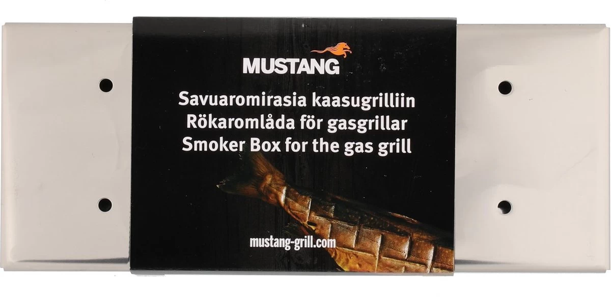 Coffret Arôme Mustang Smoke Pour Barbecue à Gaz - Coffret Inox - 22,5 X 19 X 4 Cm - Coffret Fumoir Pour Barbecue à Gaz – Image 2