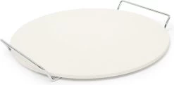 Pierre à Pizza Avec Support En Métal - Brique à Pizza - Pierre à Pizza - Assiette à Pizza - Cordiérite Ø 33 Cm