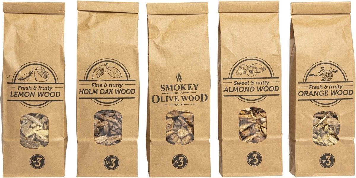 Smokey Olive Wood Gifbox Nº3 5x 500ml - Citroen - Chêne Vert - Olive - Amande - Orange – Image 3