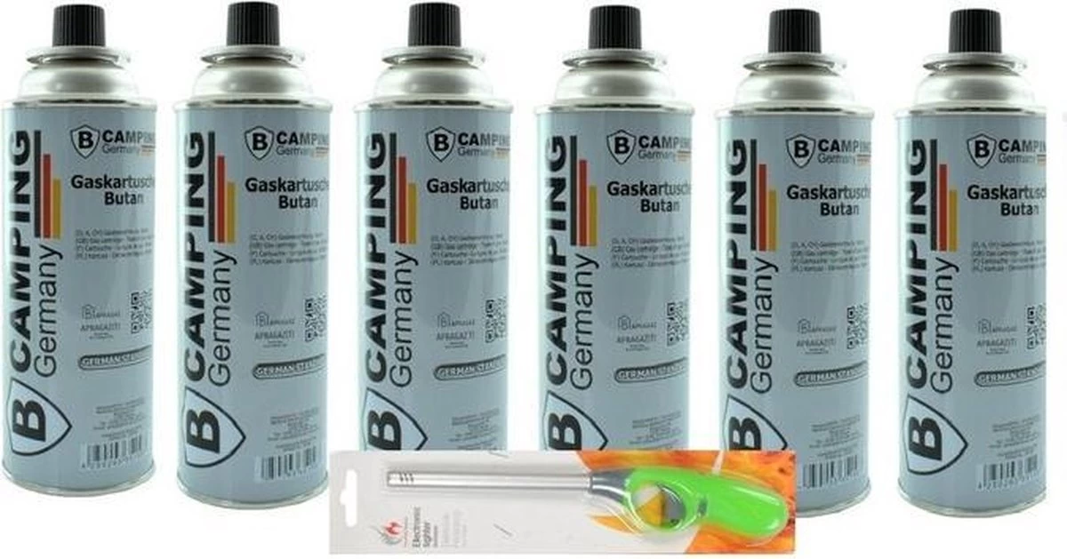 Benson 6x Bouteille De Gaz Désherbant Gaz Butane - 227 Gr - Bidon De Gaz Avec Briquet – Image 3