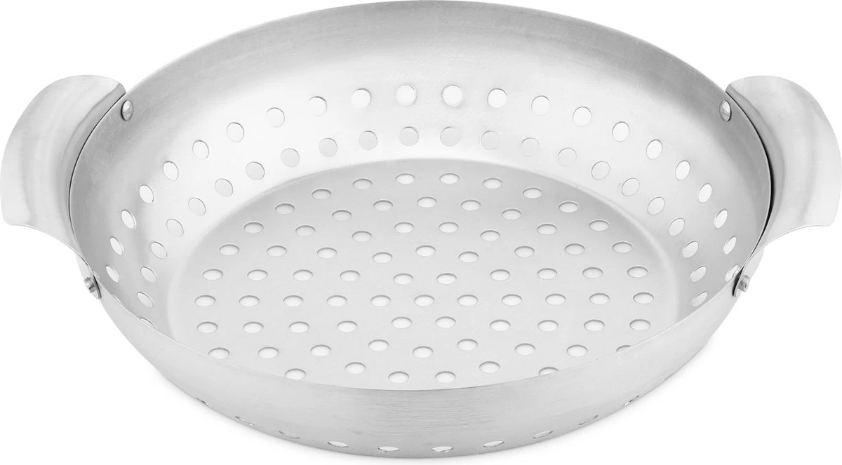 Grille Et Plateau De BBQ Navaris - Grille De Barbecue Pour Viande, Poisson Et LĂ©gumes - Convient Au Four Et Au Barbecue - Grille De Gril Ronde â Image 7