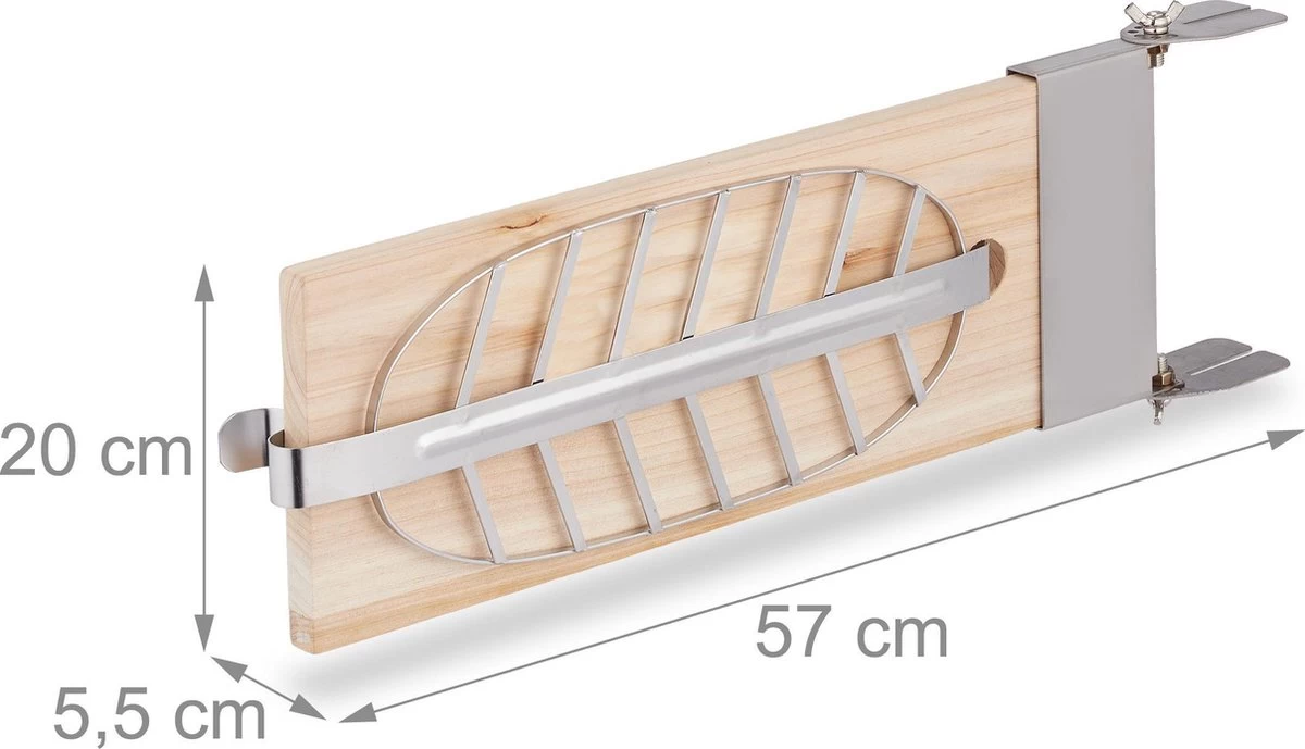 Relaxdays Ensemble De 2 Planches à Saumon Finlandais - Bois De Cèdre - Planche à Fumer Barbecue - Support Ovale - Pinces – Image 8