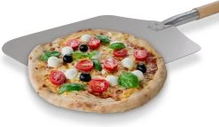 BIKO - Pelle à Pizza De Luxe XL Pour BBQ Ou Four - Spatule à Pizza - Bois - Acier Inoxydable -