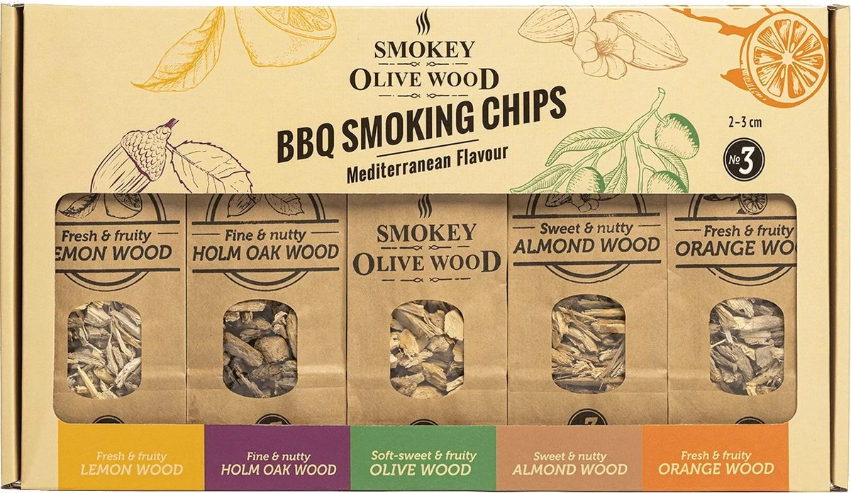 Smokey Olive Wood Gifbox Nº3 5x 500ml - Citroen - Chêne Vert - Olive - Amande - Orange – Image 4