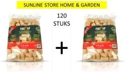 2 Sacs De Copeaux De Bois Fire Up !!! (2 X 60 Pièces) - Environnement De L' Environnement - Neutre En CO2