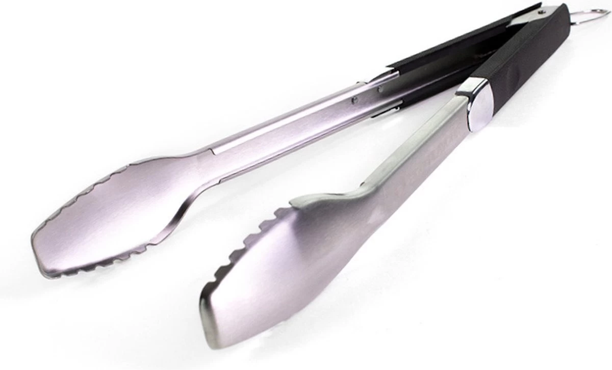 GrillKing - Pince à BBQ Premium - 46cm - Manche Antidérapant Avec Support De Suspension - Qualité Lourde