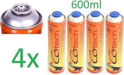 Unilight 4 Pièces X 600 Ml Cartouche à Vis Universelle - Bouteilles De Gaz - Cartouche De Gaz Supergas - Bouteilles De Gaz Brûleur à Gaz - Brûleur De Mauvaises Herbes - Bouteilles De Gaz Easy Clic