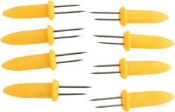 Fourchettes à épis De Maïs Orange85 - 8 Pièces - Jaune - Cuisine - Accessoires De Vêtements Pour Bébé - Acier Inoxydable - Plastique - Porte-épis De Maïs