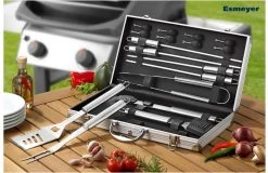 Ensemble D'accessoires BBQ - Ensemble D'outils BBQ - Ustensiles De Cuisine Pour Barbecue - Ensemble De 18 Pièces - Acier Inoxydable - Plastique ABS