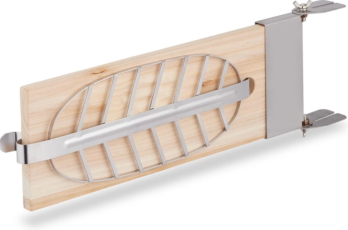 Relaxdays Ensemble De 2 Planches à Saumon Finlandais - Bois De Cèdre - Planche à Fumer Barbecue - Support Ovale - Pinces – Image 9