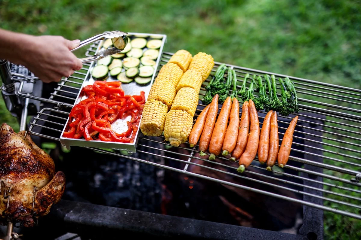 Grille De Grill Pliante En Acier Inoxydable Auspit 680 Mm X 330 Mm Avec Pince – Image 15