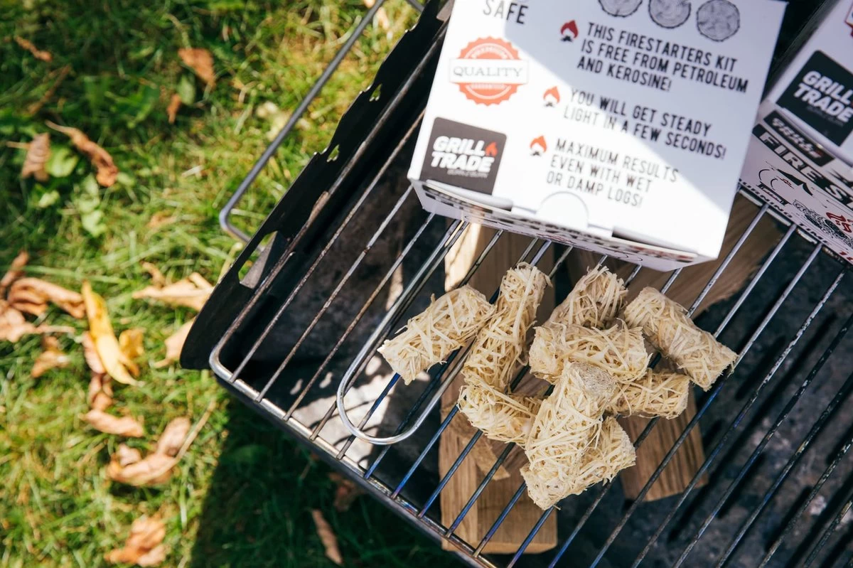 Grill Trade® Log Starter 50 STK - Naturel - Pour Cheminée, Poêle à Bois, Feu De Camp, BBQ - Convient Pour L'intérieur Et L'extérieur - Toutes Les Conditions Météorologiques – Image 5