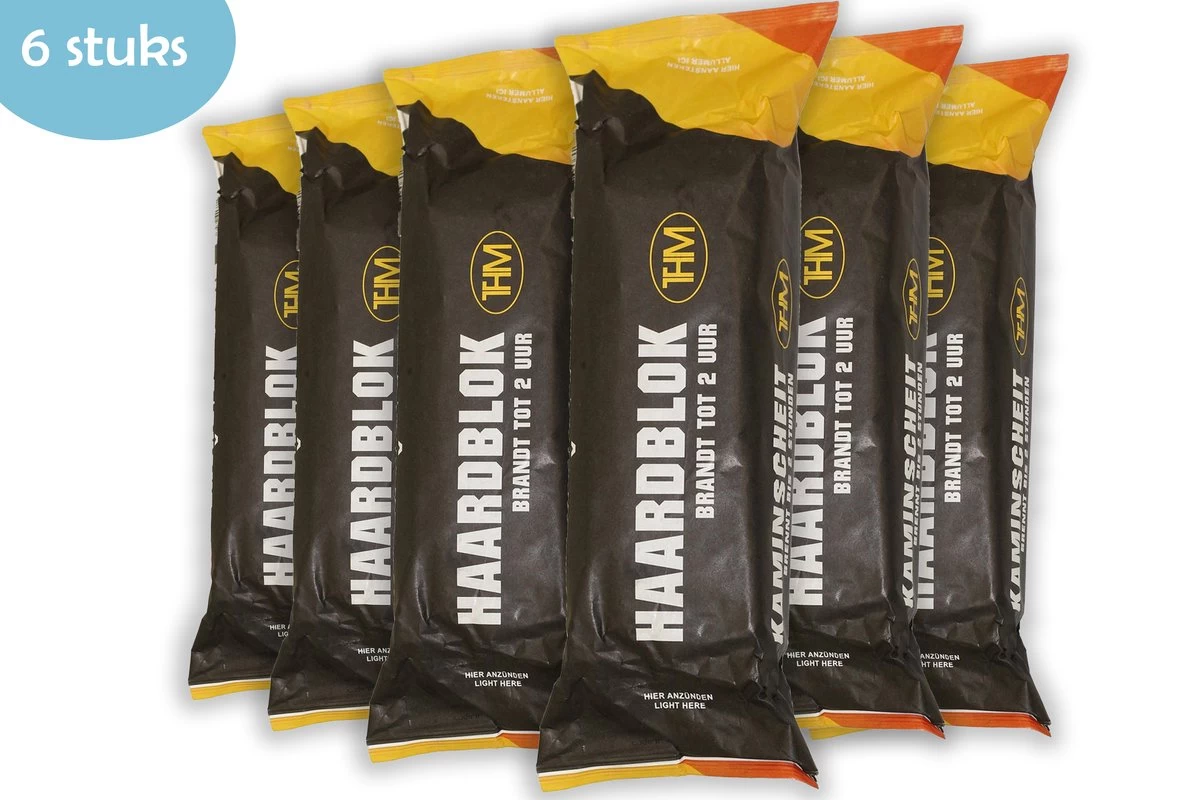 Bloc De Feu De Cheminée - Bloc De Feu 6 Pièces - 2 Heures Par Bloc - Allume-feu Avec 2 Heures De Temps De Combustion - Aides De Cheminées