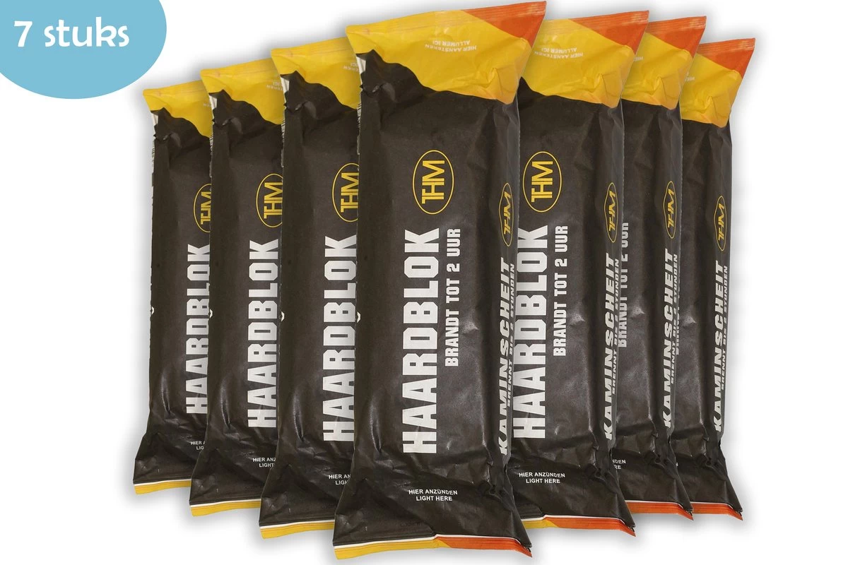 Cheminée Bloc De Feu - Bloc De Feu 7 Pièces - 2 Heures Par Bloc - Allume-feu Avec 2 Heures De Temps De Combustion - Aides Au Foyer