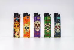 Bixi Classic 'SKULLS' - Briquet Climatiquement Neutre - Briquet - Briquet - Beau Design - Design - Bixi - Le Briquet Climatiquement Neutre - 5 Pièces