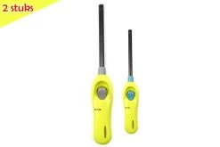 Briquet Avec Protection Enfant - Briquet Barbecue - Paquet De 2x Briquets BBQ Rechargeables| Une Qualité |Protection Enfant/Sécurité Enfant |2x Vert| 26 Cm Et 21 Cm