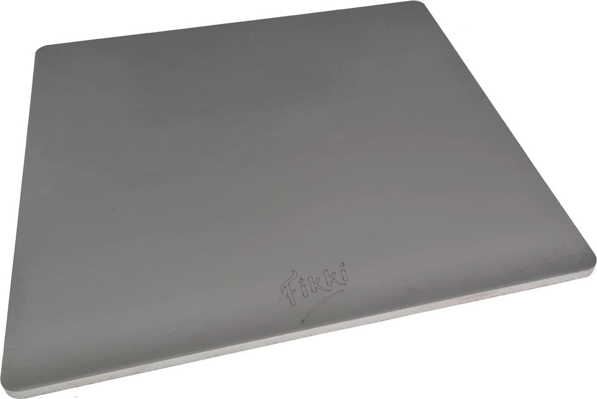 Fikki Pizza Steel - 30x30cm - Pierre à Pizza Inox - Cuisson Pizza Ou Pain - Four Intérieur Ou Barbecue Extérieur