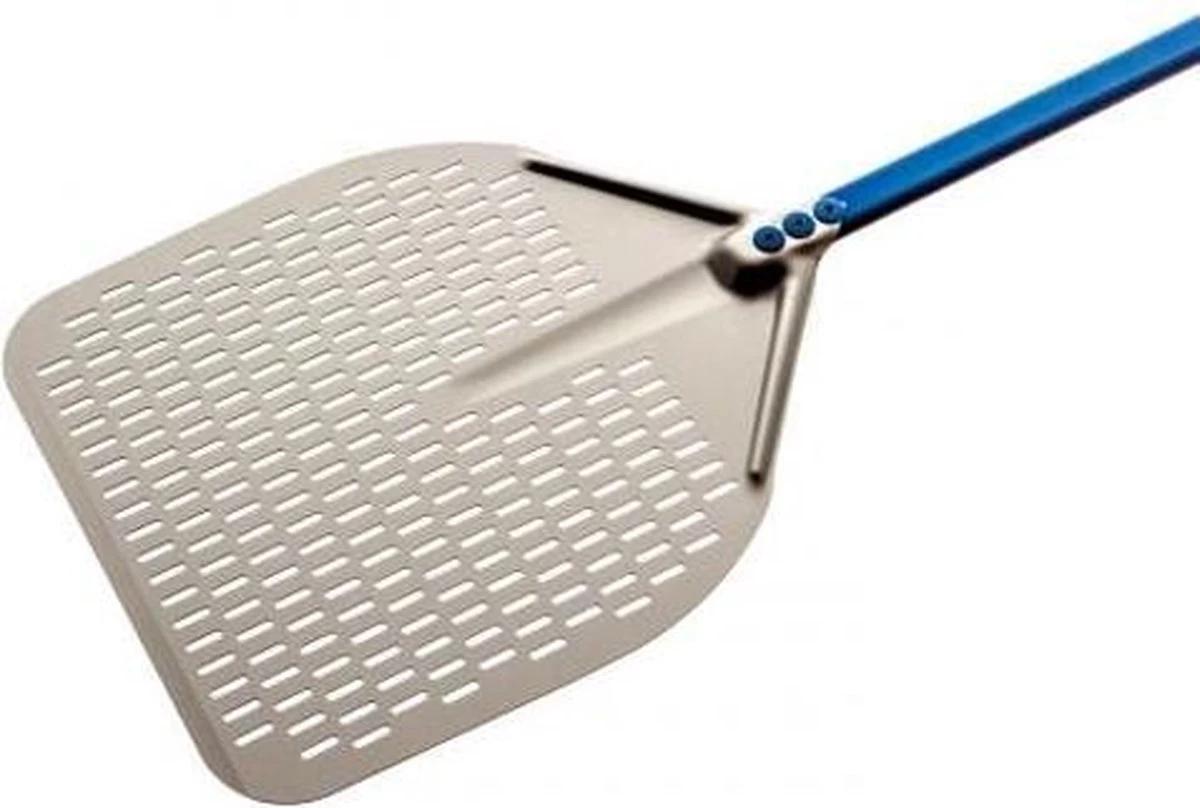 Gi. Métal - Pelle à Pizza Aluminium Rectangulaire Perforé (32RF) - 33x33 Cm